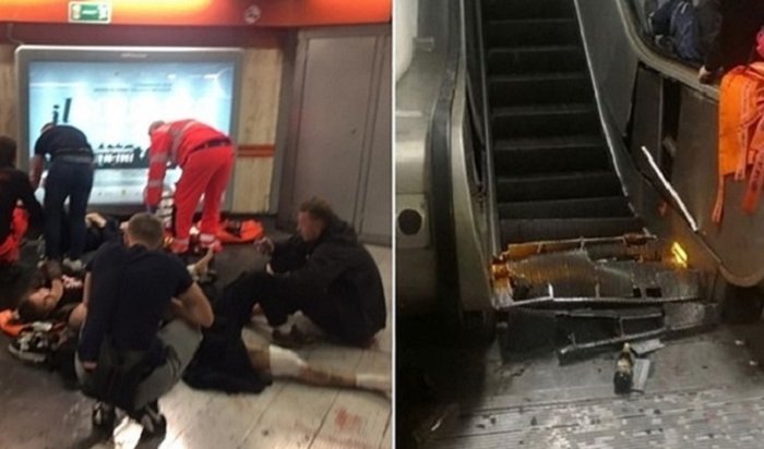 В результате обрушения эскалатора в римском метро фанат ЦСКА лишился ноги (Видео)