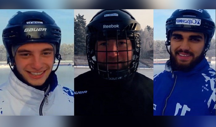 Хоккеисты «Байкал-Энергии» поздравили болельщиков, стоя на коньках (Видео)