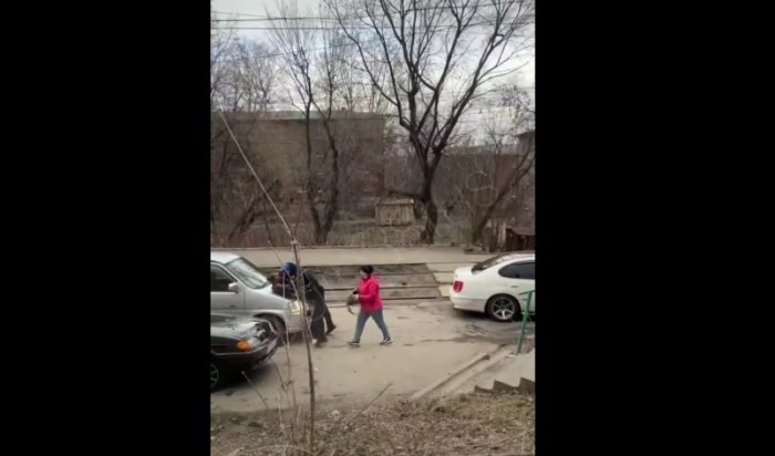 Двое водителей устроили драку на улице Грибоедова в Иркутске (Видео)