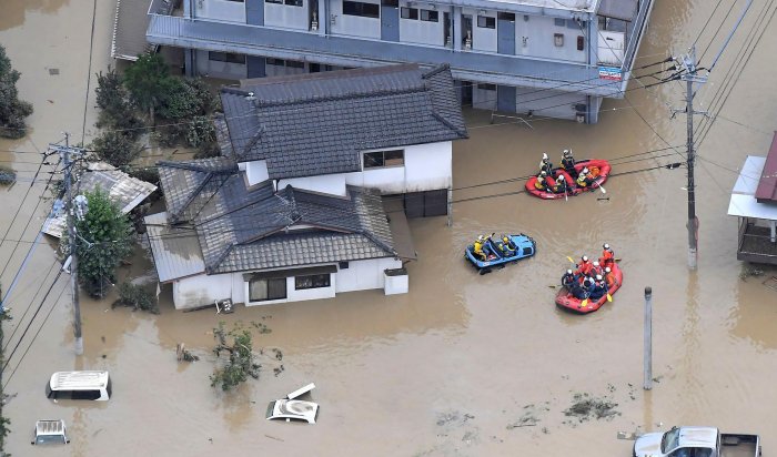 На юго-западе Японии объявлена эвакуация  из-за ливня