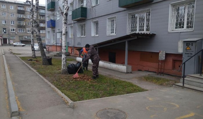 В выходные дни коммунальщики в Иркутске вывозили мусор, чистили лестницы, дезинфицировали подъезды