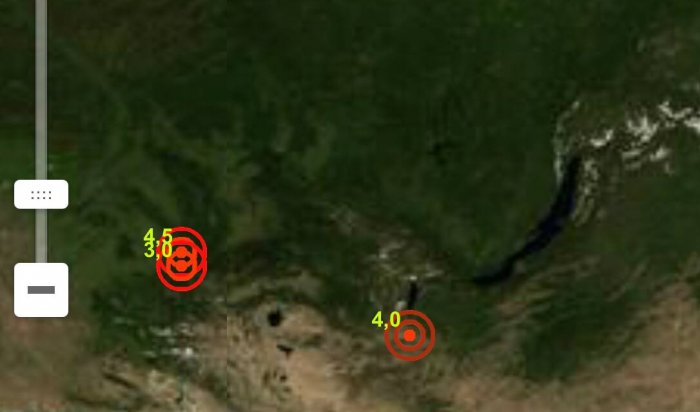 Карта землетрясений иркутской области сегодня
