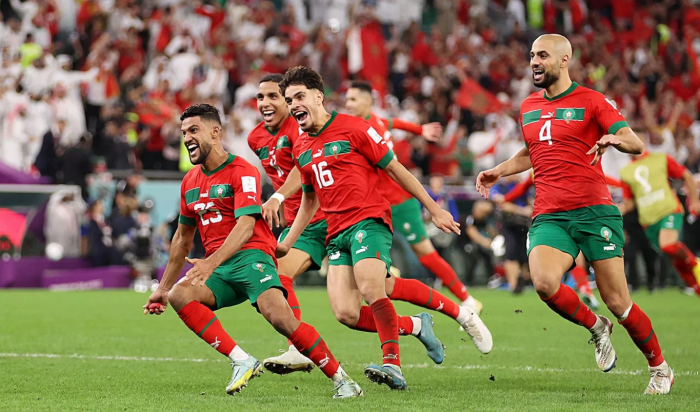 Сборная Марокко впервые вышла в 1/4 финала чемпионата мира по футболу