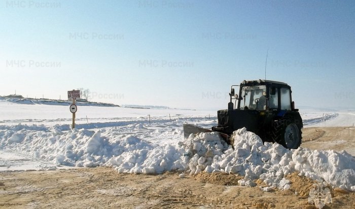 Ледовая переправа в Усть-Кутском районе на реке Куте закрыта
