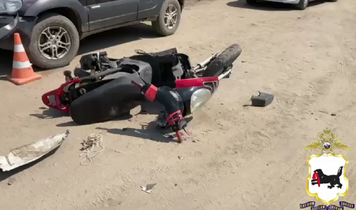 В Усольском районе несовершеннолетний мотоциклист попал в ДТП