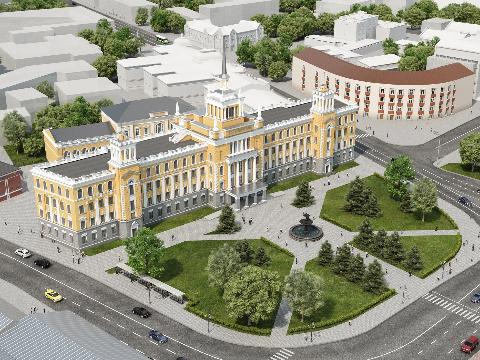 В Иркутске начали реконструкцию здания «Востсибуголь»