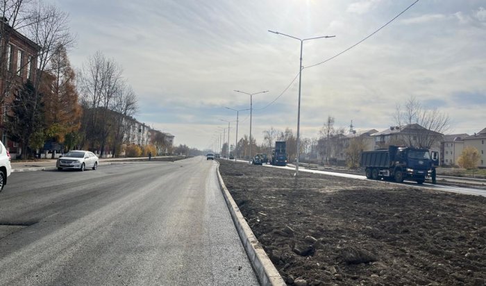В Усолье-Сибирском завершают ремонт Комсомольского проспекта