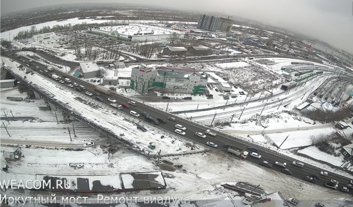 К концу года в Иркутске завершат ремонт на путепроводе Джамбула